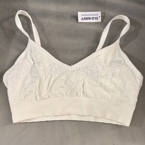 Old Navy Women's Ivory Textured Bralette